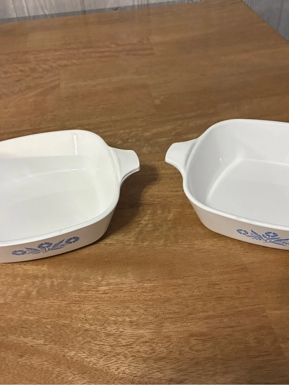 2 vintage Corning Ware Petite Pan Blue Cornflower Casserole Dish 1 3/4 Cups